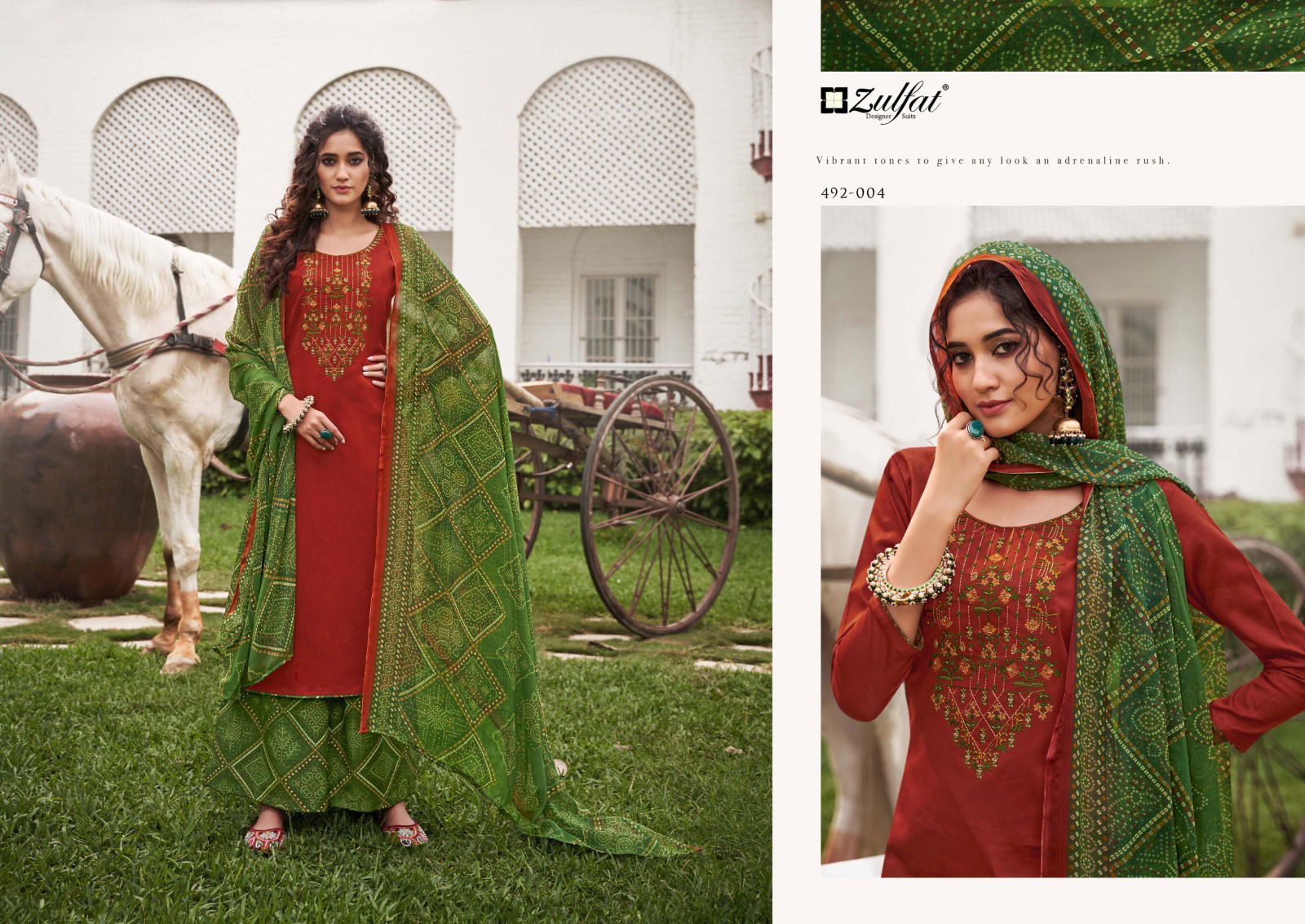Zulfat Mandakini 492 Cotton Salwar Suits Catalog